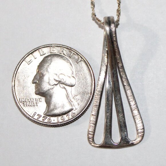 Sterling Silver Abstract Open Work Necklace - Picture 3 of 6